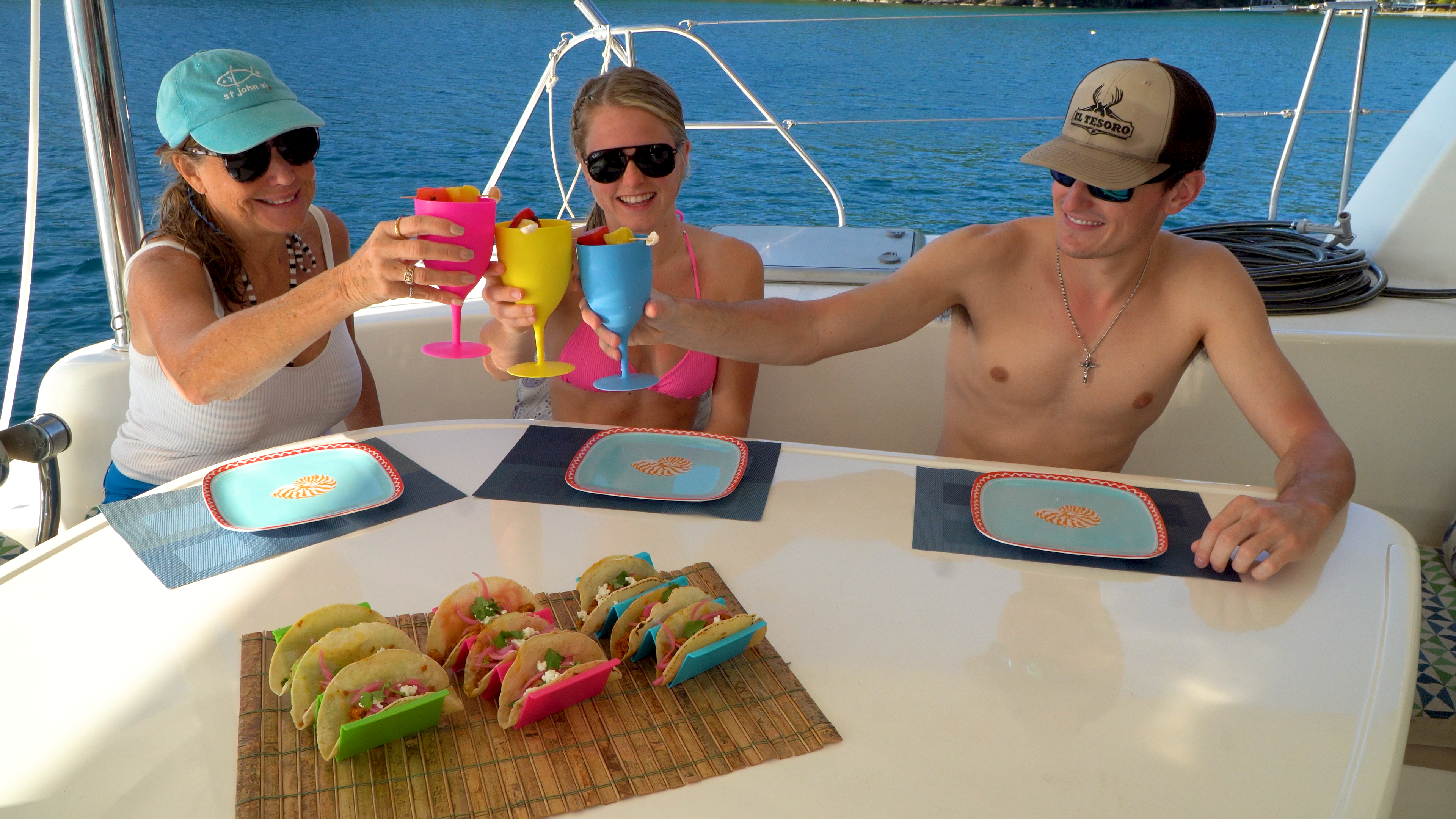 Yacht Charter Tacos gourmet lunch